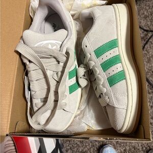 Adidas Suede Campus with Green Stripes